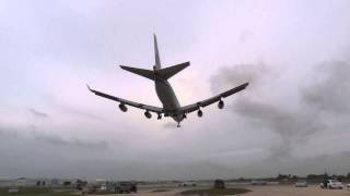 Cargolux 747 Landing at BQN Ramey Aguadilla Puerto Rico [upl. by Acinonrev]