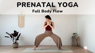 20 MIN PRENATAL YOGA  Full Body Flow – Mindful Yoga to stretch amp strengthen all levels [upl. by Seek]