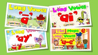 Long Vowel aā  ai  ay  ae  Phonics Compilation  Part 1 [upl. by Oirad531]