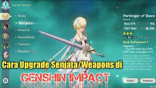 Cara Upgrade Senjata di Genshin Impact  How to Upgrade Weapons in GENSHIN IMPACT [upl. by Ilesara84]