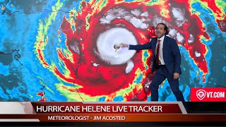 Hurricane Helene Chaos Weatherman Loses It Live On Air [upl. by Anelagna]