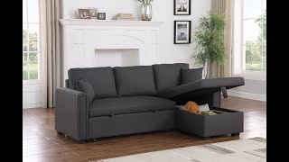 Assembly Instruction for sleeper sofa bed with a storage chaise rectangular arms 42004211 [upl. by Attenhoj27]