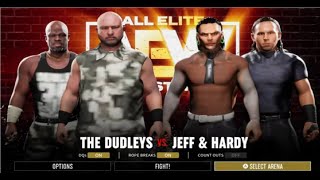 WWE AEW FIGHT FOREVER WRESTLEMANIA THE DUDLEYS VS THE HARDYS wwe aew wrestlemania [upl. by Ainel]