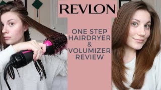 REVLON ONE STEP VOLUMIZER AND HAIR DRYER REVIEW  VLOGMAS DAY 12 [upl. by Kwei]