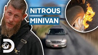 Tickle amp Josh Turn Minivan Into Nitrous Boosted Bootlegging Transporter  Moonshiners [upl. by Etireuqram]