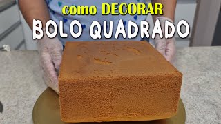 BOLO QUADRADOVOU ENSINAR A DECORAR CORRETAMENTE UM BOLO TEXTURIZADO QUADRADO PARISCAKEDESIGNER [upl. by Ydnil]