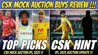 CSK Top Mock Auction Players List 🥵  IPL 2025 News [upl. by Nyrhtakyram]