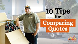 10 Tips for comparing moving quote [upl. by Gardol]