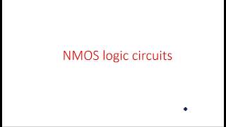 NMOS logic circuits  Inverter  PDC  Lec110 [upl. by Vitia742]