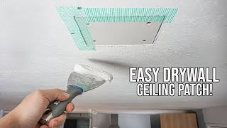 How To Repair A Drywall Ceiling Hole From Start To Finish  DIY For Beginners [upl. by Acir]