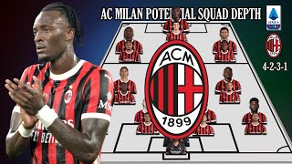 AC MILAN POTENTIAL SQUAD DEPTH WITH TRANSFER TAMMY ABRAHAM [upl. by Aneetsyrk437]