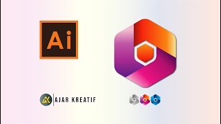 HOW TO MAKE A COLORFUL 3D HEXAGON DESIGN WITH ADOBE ILLUSTRATOR  AJAR KREATIF [upl. by Matland]