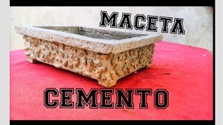 Como hacer maceta de cemento para bonsai [upl. by Iralav]