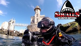 MIDDLEGROUND LIGHT STRATFORD SHOALS  SQUALUS MARINE DIVERS [upl. by Ahsilyt506]