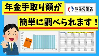 【年金手取り額早見表】厚生労働省のサイトを使って手取りの年金額を計算できます！ねんきん定期便をご用意ください！ [upl. by Llegna]