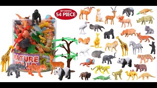 FAZENDINHA Mini Animais de Brinquedo 54 Peças [upl. by Eittik]