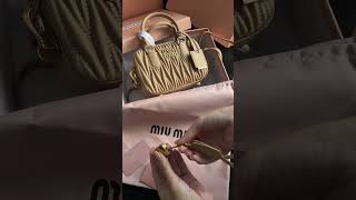 Сумка MiuMiu Arcadie Matelassé Nappa Leather Bag Beige ⏩️httpskatystorecomuaua [upl. by Nnahaid]