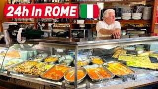 24 Hours Of ITALIAN FOOD In ROME  Best Roman Pizza amp Local Street Food [upl. by Helbonnas]