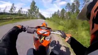 KTM EXC 300 Acceleration amp Wheelie Demonstration [upl. by Cohbert]