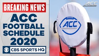 ACC football schedule 2020 11game season with one nonconference contest  CBS Sports HQ [upl. by Aramoiz]