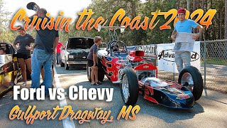 Cruisin the Coast 2024 Ford vs Chevy Drags Time Trials HD 1080p [upl. by Nesral242]