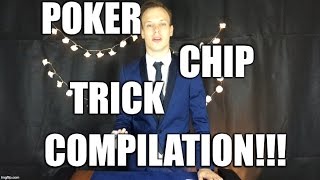 The Best Poker Chip Trick Compilation  Includes the 7 piece Butterfly [upl. by Ulrick12]