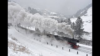 Pacific 01 202  C56 2969  Gotthard  Mars 2018 [upl. by Abijah18]