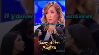 La società italiana Giorgia Meloni poliglotta [upl. by Yeldua7]