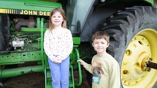 Using Kids Tractors to Dig Dirt and Play on the Farm Compilation  Tractors for kids [upl. by Gittle]