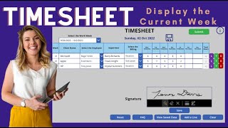 Power Apps TimeSheet Creator Current Week [upl. by Levins]