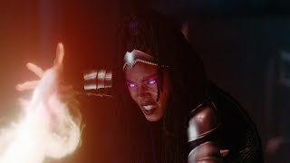 Blackfire  All Powers amp Fights Scenes Titans S02  S03 [upl. by Ilatan]