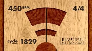 450 BPM 44 Wood Metronome HD [upl. by Arytahs]