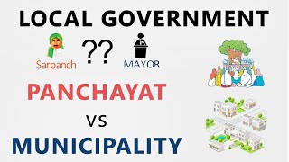 Local Government  Panchayati Raj Vs Municipalities Explained In Detail  Hindi [upl. by Anelac]