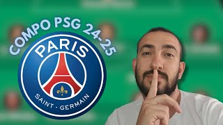 MA COMPO DU PSG 2024  2025 [upl. by Aihsak]