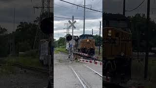 Conductor Gives Kid Reverser Key At Delray Junction michigan railroadcrossing train [upl. by Monto]