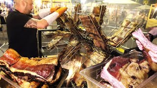 Rotary Machine Smoking Beef Ribs Street Food in Barcelona Spain Meat amp Fire Fest [upl. by Mutua296]