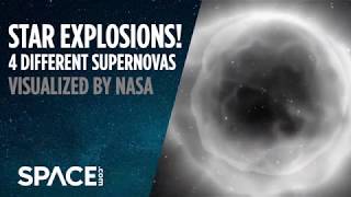 Star Explosions 4 Different Supernovas Visualized by NASA [upl. by Eekram]