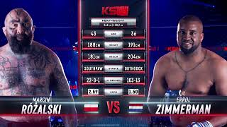 KSW Free Fight Errol Zimmerman vs Marcin Różalski  XTB KSW 81 [upl. by Dwaine]