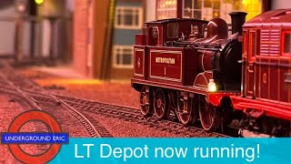 London Underground model railway 26 daynight lighting and trains running on Croxley Hall Depot [upl. by Tortosa121]