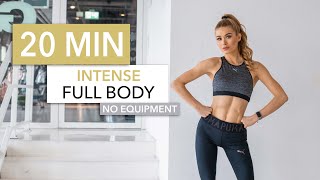 20 MIN FULL BODY WORKOUT  Intense Version  No Equipment I Pamela Reif [upl. by Sivle]