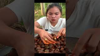 Snail fried so yummy foods delicious mukbang food shorts [upl. by Leivad]