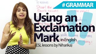 English Grammar lessons  When to Use an Exclamation Mark  Punctuation Marks [upl. by Annas]