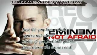 EminemIm not afraid LYRICS HQ [upl. by Ahtnahc512]