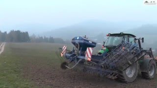 Zeitraffer Striegeln mit Deutz Fahr Agrotron 150 und Köckerling Grasmaster [upl. by Atinihs]