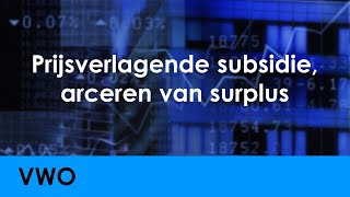 Prijsverlagende subsidie surplus arceren  Economie voor vwo  Marktresultaat en Overheidsinvloed [upl. by Ytirahs]