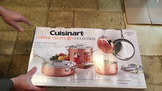 Unboxing Cuisinart Copper Triply Cookware Set [upl. by Akeme]