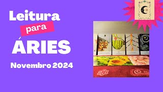 🌿ÁRIES NOVEMBRO 2024  Tarot e Oráculo das Plantas 🔮🌾🌻🌿 [upl. by Suryc583]