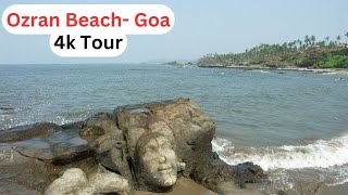 Isrealis favorite Ozran Beach  Goa  4k Virtual Tour  aka Little Vagator Beach  Tourist places [upl. by Anirbes]