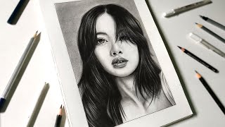 Lisa Blackpink  Realistic Portrait Drawing  Dixit Koteshwar Arts [upl. by Saied]