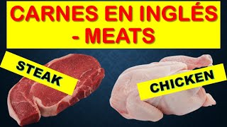 Los tipos de CARNE en INGLÉS [upl. by Aviva711]